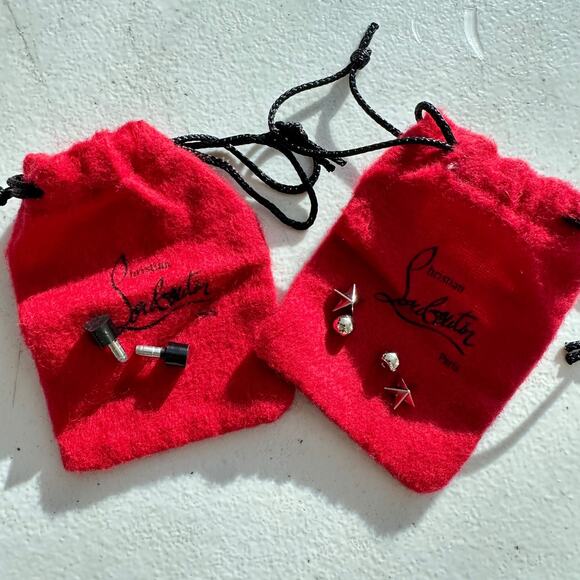 Christian Louboutin Womens Roucouloulou Pumps High Heel Black Studded Size 35 - Picture 11 of 16